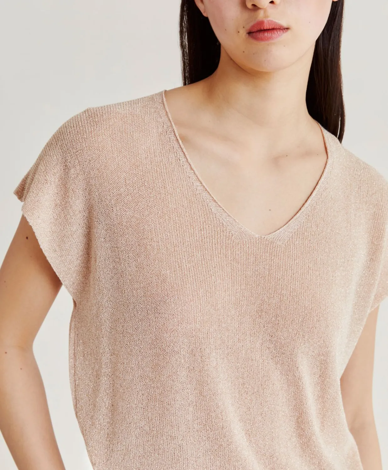 Clearance Pull Suzanna Perlata Lurex - Poudre Femmes Tricots
