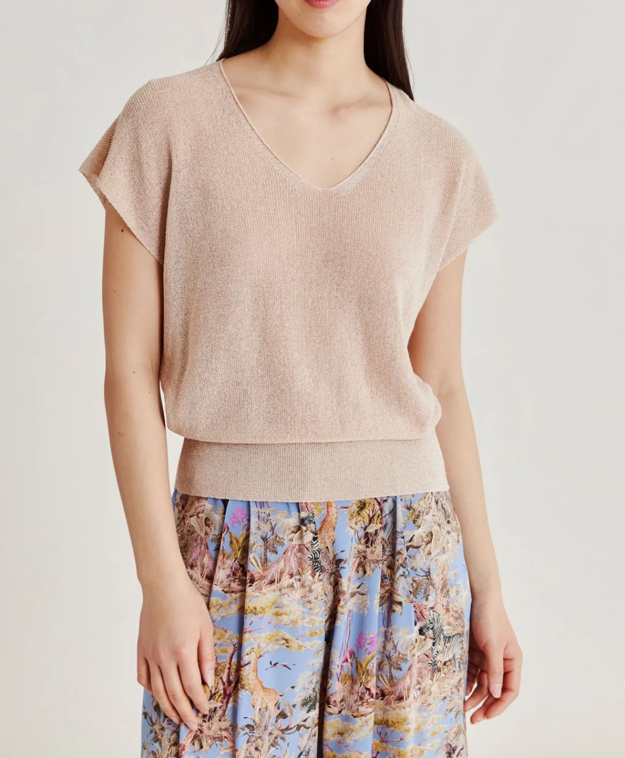 Clearance Pull Suzanna Perlata Lurex - Poudre Femmes Tricots