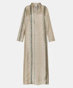 Sale Robe Aligusta En Serge De Soie - Sable Multicolore Femmes Vêtements