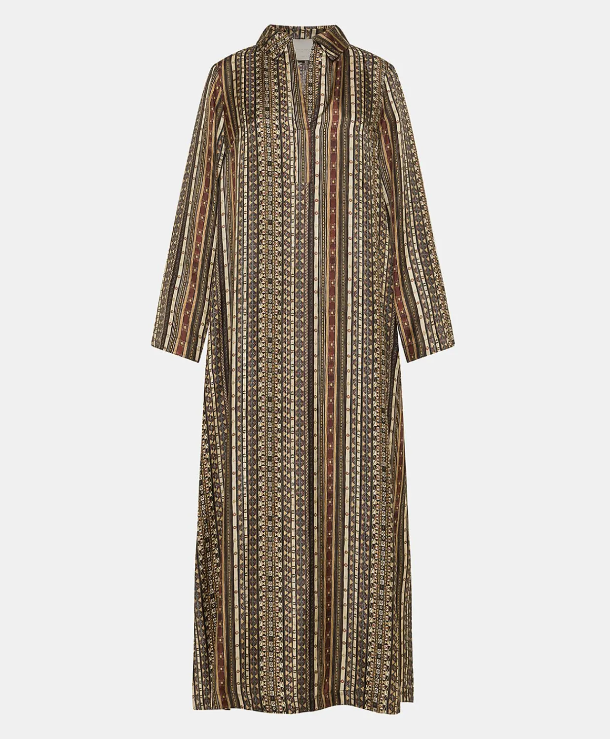 Clearance Robe Aligusta En Serge De Soie - Noir Multicolore Femmes Vêtements