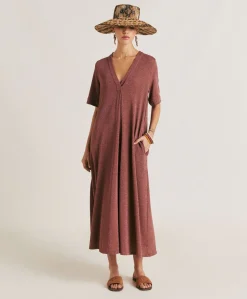 Discount Robe Altamura En Jersey Lurex - Terre Cuite Femmes Vêtements
