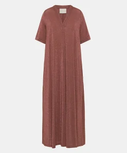 Discount Robe Altamura En Jersey Lurex - Terre Cuite Femmes Vêtements