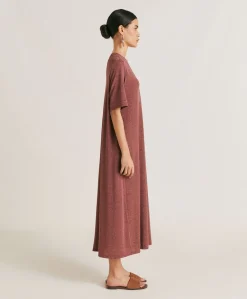 Discount Robe Altamura En Jersey Lurex - Terre Cuite Femmes Vêtements