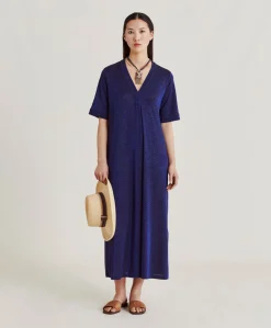 Discount Robe Altamura En Jersey Lurex - Bluette Femmes Vêtements