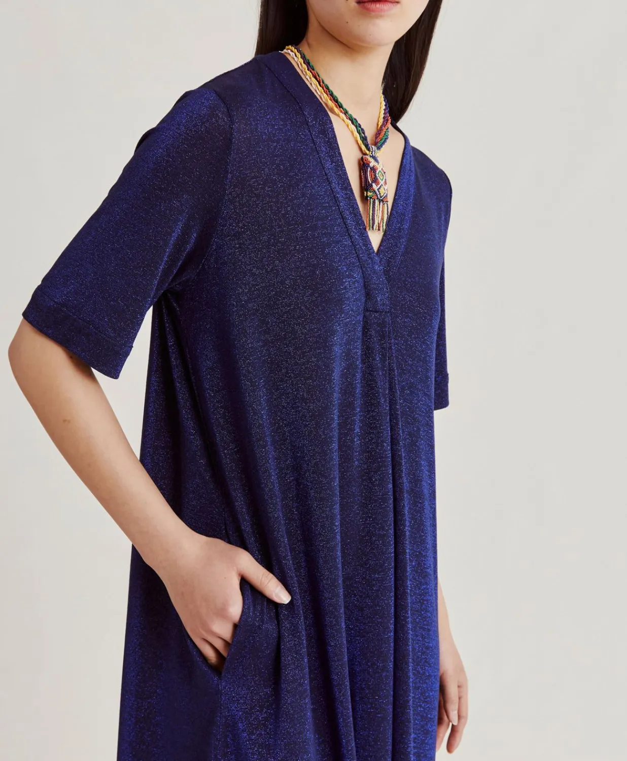 Discount Robe Altamura En Jersey Lurex - Bluette Femmes Vêtements