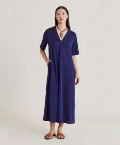 Discount Robe Altamura En Jersey Lurex - Bluette Femmes Vêtements