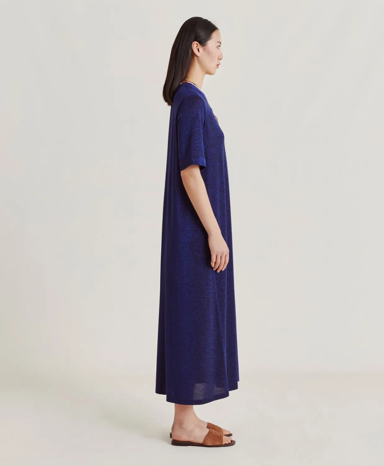 Discount Robe Altamura En Jersey Lurex - Bluette Femmes Vêtements