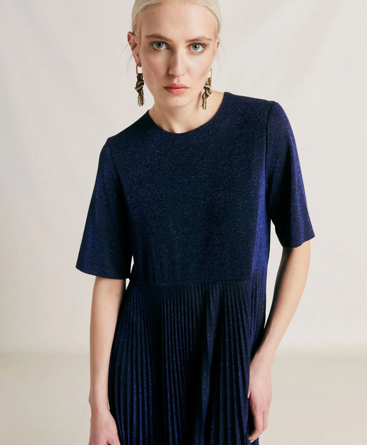 Robe Amalia En Jersey Lurex - Bluette Femmes Vêtements