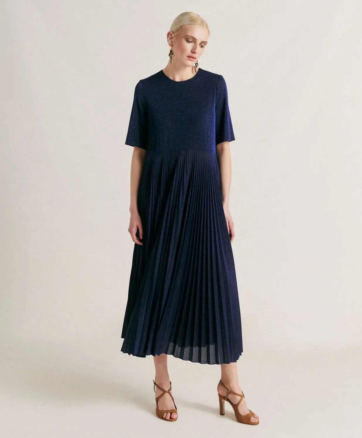 Robe Amalia En Jersey Lurex - Bluette Femmes Vêtements