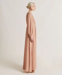 Hot Robe Artemisia En Acetate De Soie Unie - Nude Femmes Vêtements