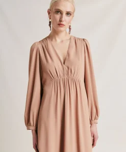 Hot Robe Artemisia En Acetate De Soie Unie - Nude Femmes Vêtements