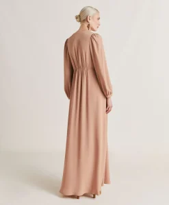 Hot Robe Artemisia En Acetate De Soie Unie - Nude Femmes Vêtements