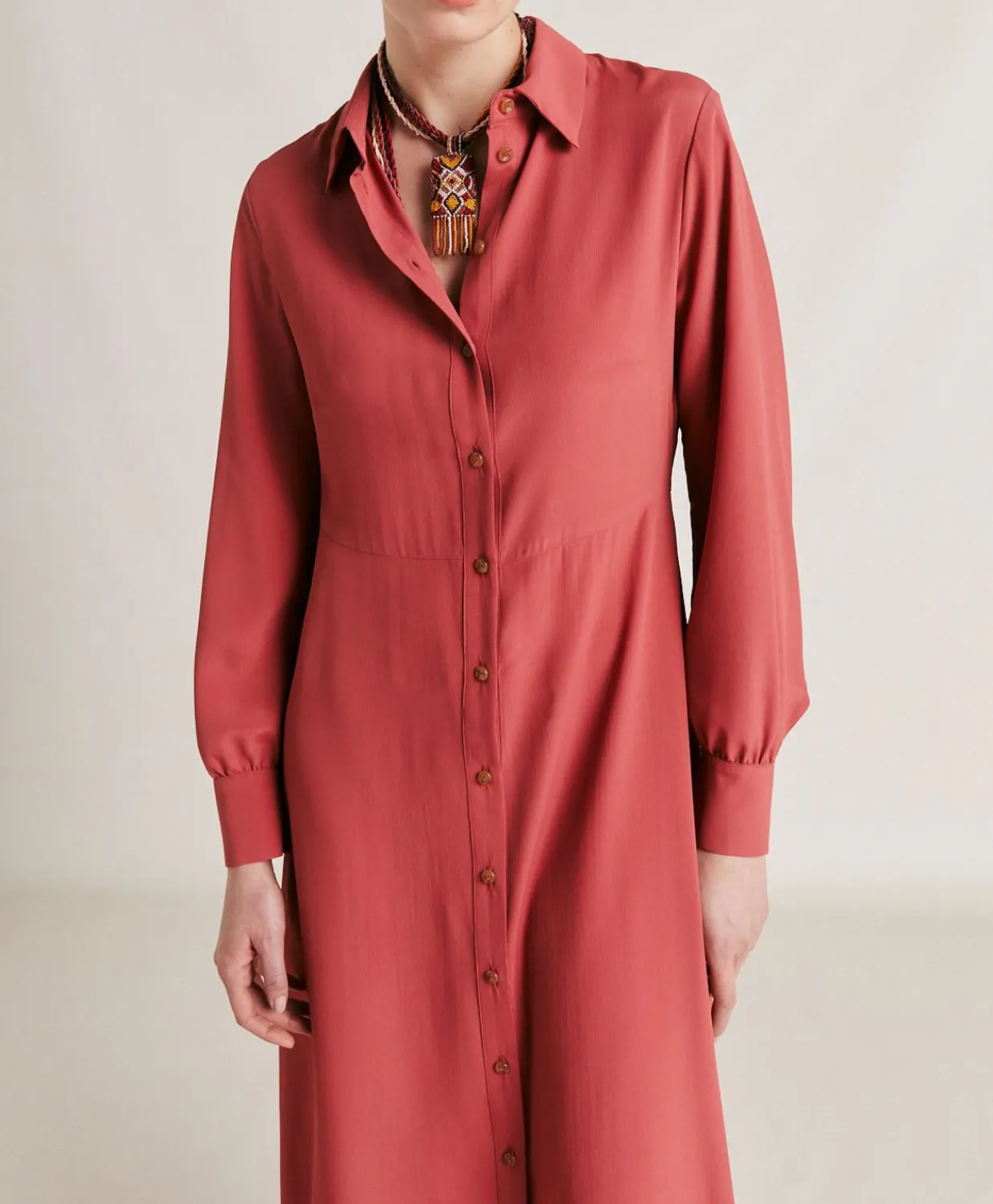 Outlet Robe Bethany En Acetate De Soie Uni - Amarante Femmes Vêtements