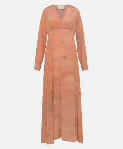 New Robe Cala Junco En Crepe De Chine - Rose Multicolore Femmes Vêtements