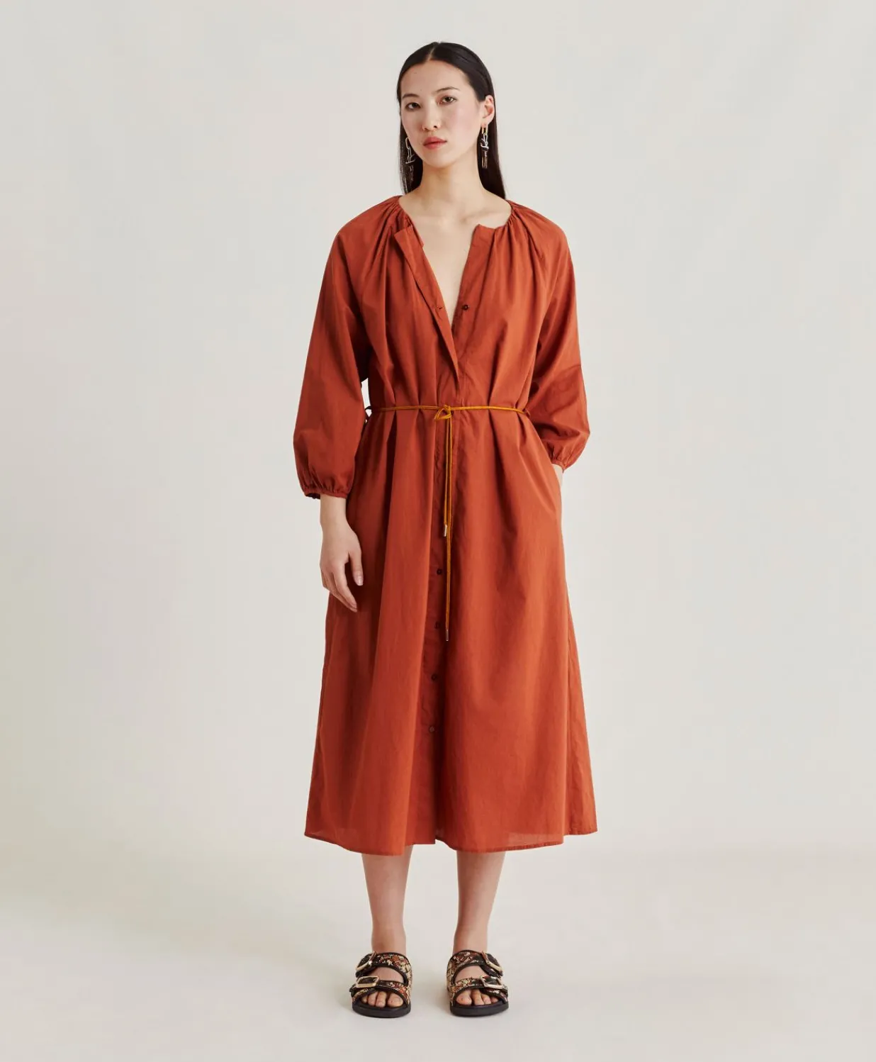 New Robe Caldes Avec Voile De Coton - Coccio Femmes Vêtements