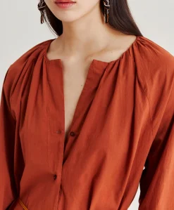 New Robe Caldes Avec Voile De Coton - Coccio Femmes Vêtements