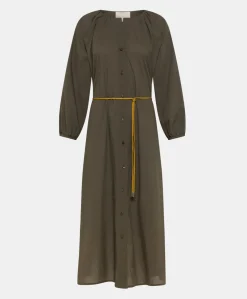 Online Robe Caldes Avec Voile De Coton - Armee Femmes Vêtements