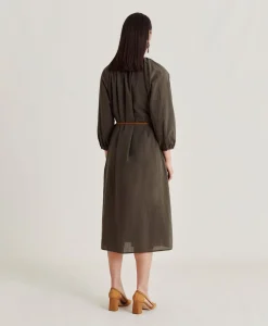 Online Robe Caldes Avec Voile De Coton - Armee Femmes Vêtements