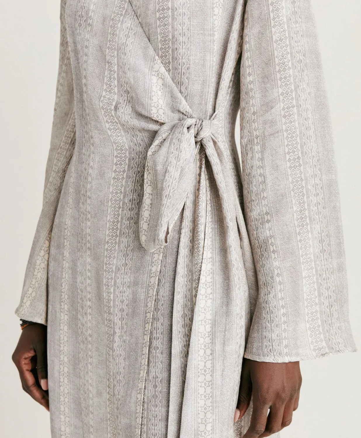 Robe Caterina En Lin Viscose - Creme/Perle Femmes Vêtements