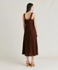 Discount Robe Chumba En Acetate De Soie - Chocolat Femmes Vêtements