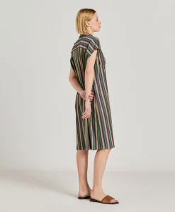 Discount Robe Colorado Rayee En Jersey Lurex - Vert Multicolore Femmes Vêtements