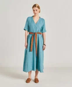 Discount Robe En Lin Altamura - Ceruleen Femmes Vêtements
