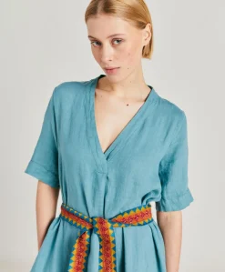 Discount Robe En Lin Altamura - Ceruleen Femmes Vêtements