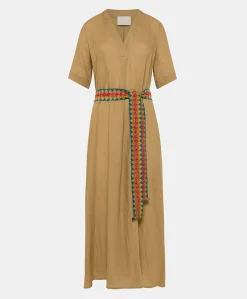 Discount Robe En Lin Altamura - Sable Femmes Vêtements