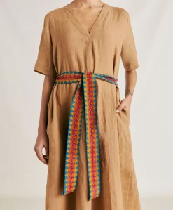 Discount Robe En Lin Altamura - Sable Femmes Vêtements
