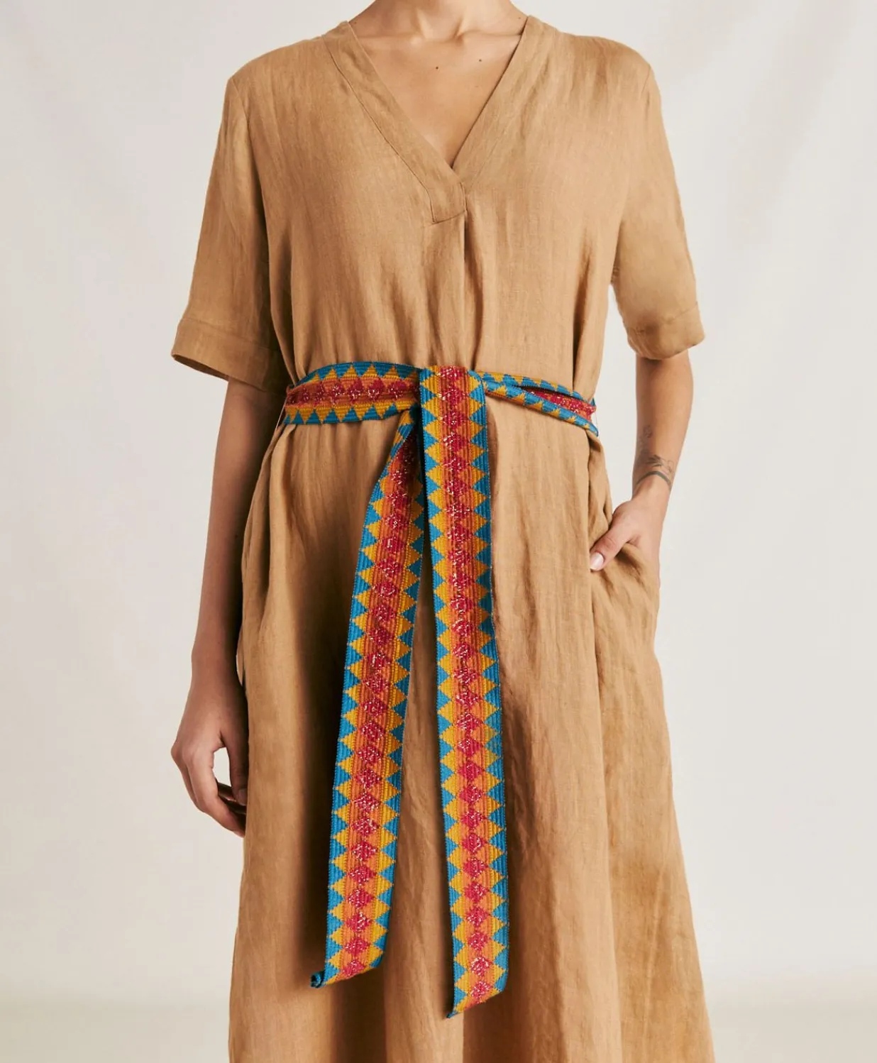 Discount Robe En Lin Altamura - Sable Femmes Vêtements
