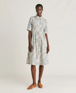 Best Robe En Popeline Ilaria - Creme/Poudre Femmes Vêtements