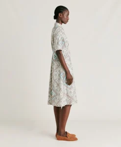 Best Robe En Popeline Ilaria - Creme/Poudre Femmes Vêtements