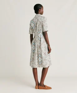 Best Robe En Popeline Ilaria - Creme/Poudre Femmes Vêtements