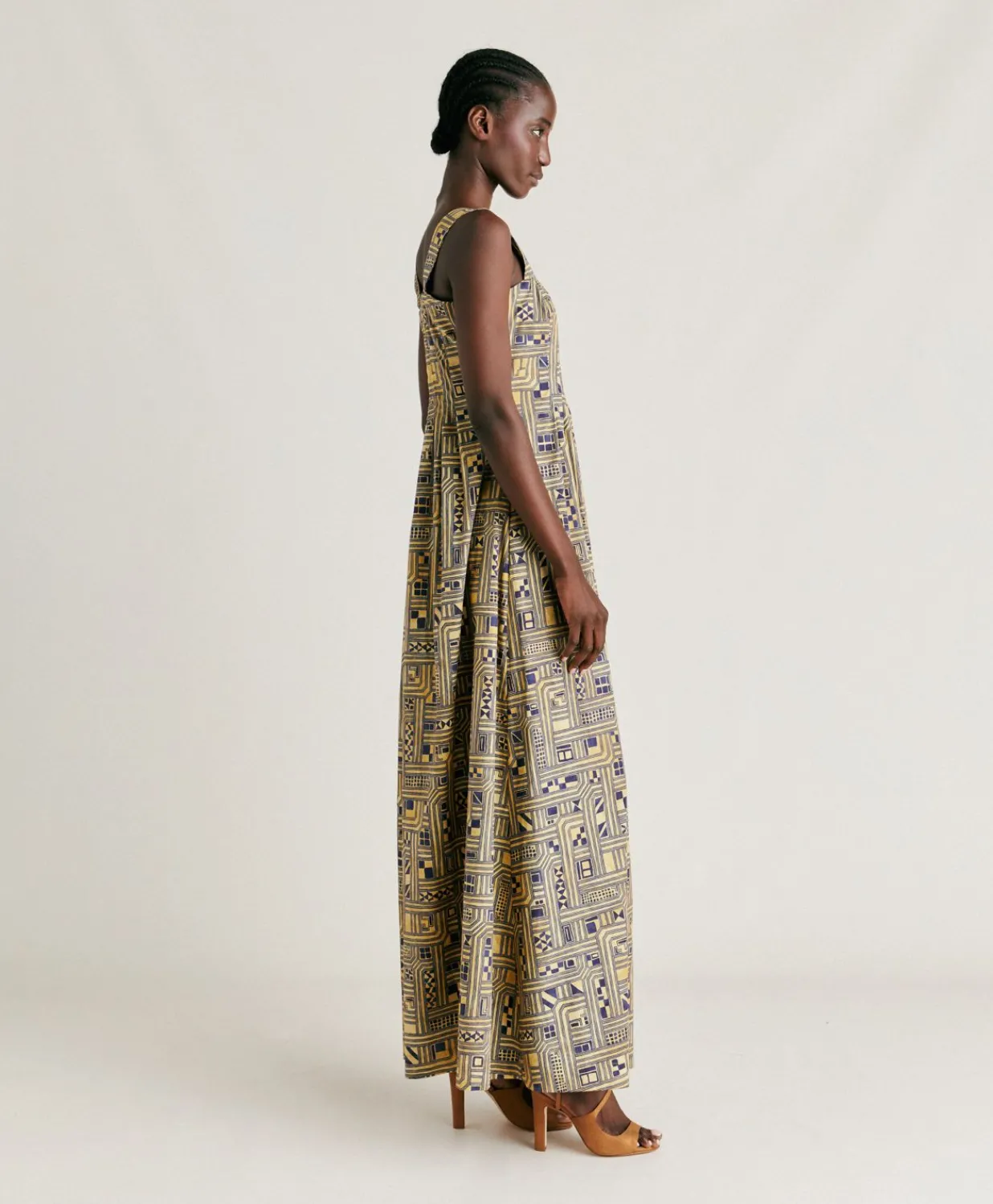 New Robe En Popeline Lavinia - Or/Bleu Femmes Vêtements