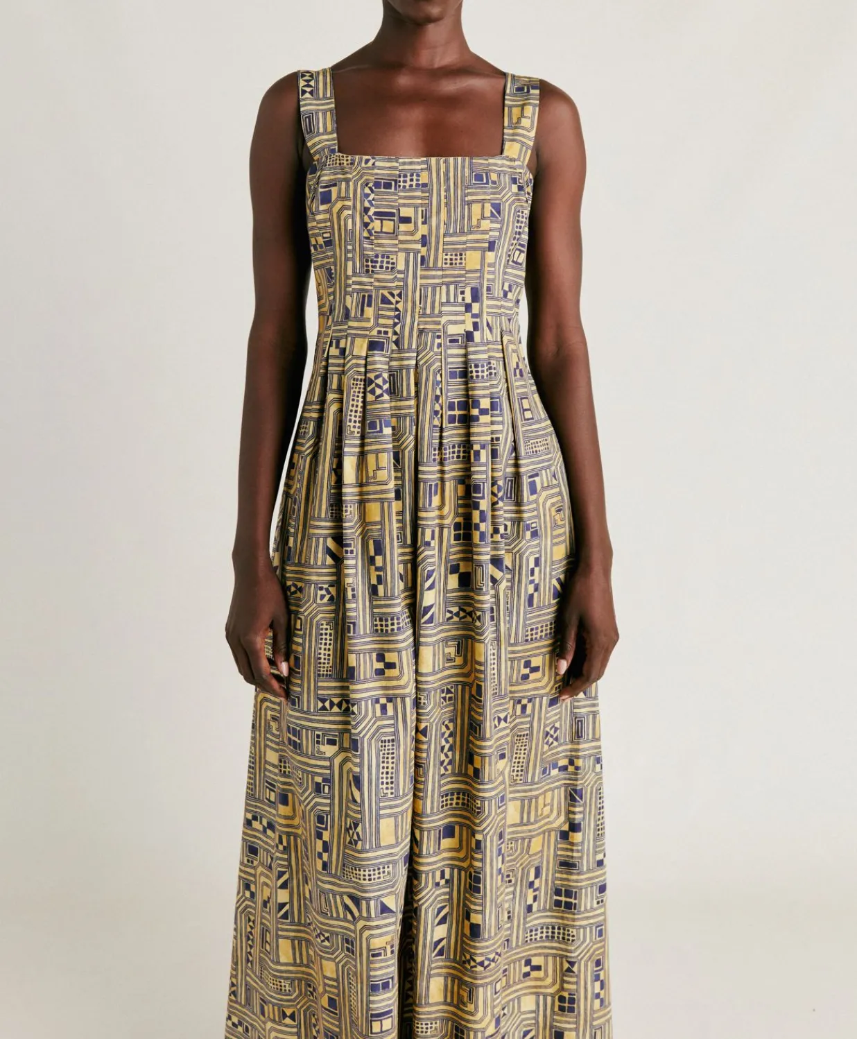 New Robe En Popeline Lavinia - Or/Bleu Femmes Vêtements
