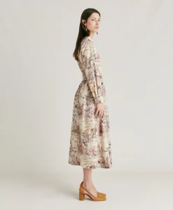 Robe En Popeline Lorina - Multicolore Creme Femmes Vêtements