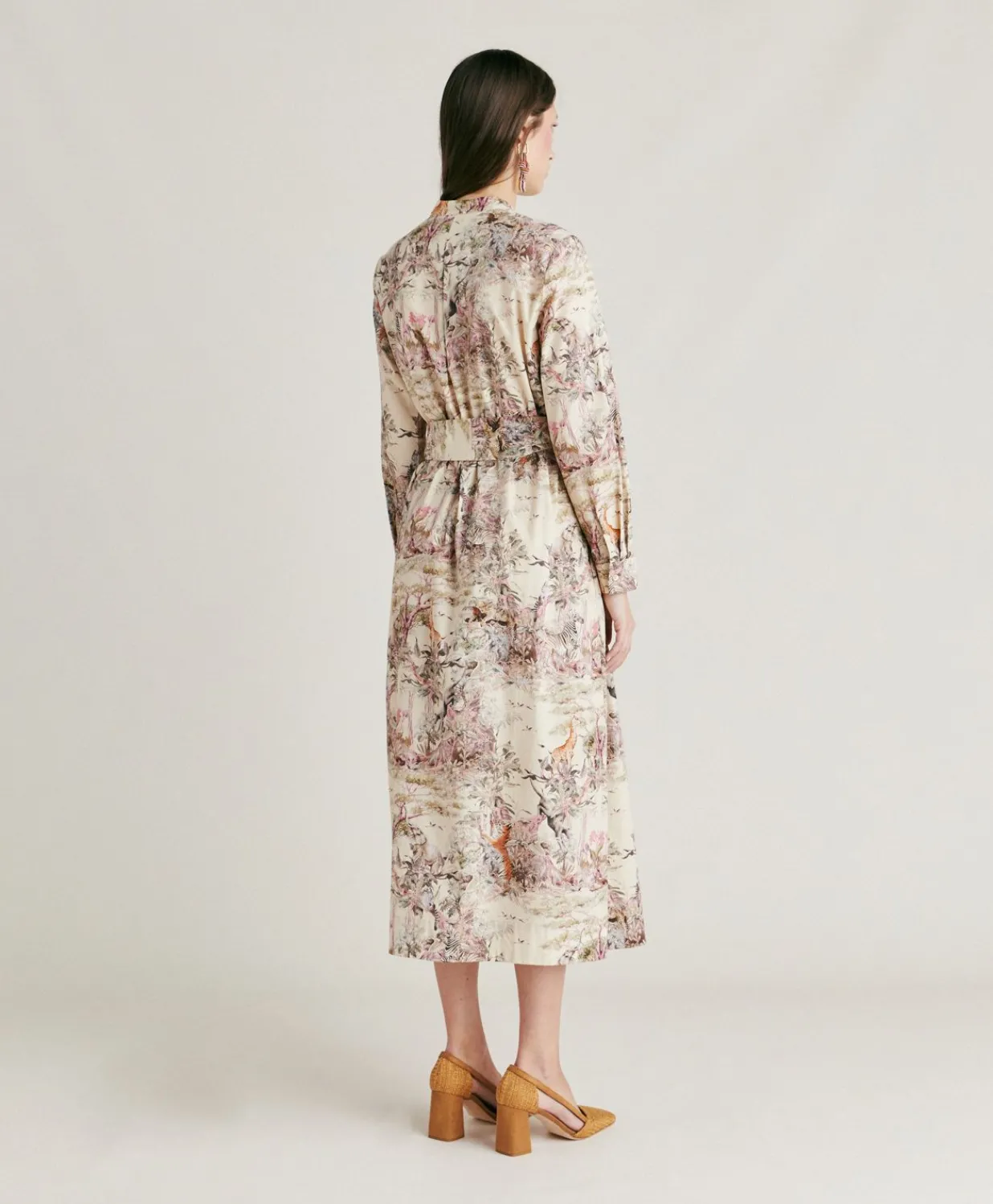Robe En Popeline Lorina - Multicolore Creme Femmes Vêtements