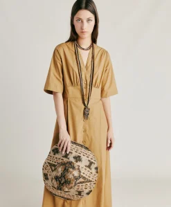 Clearance Robe En Popeline Martinella - Sable Femmes Vêtements