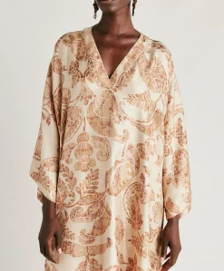 Best Robe Faro En Serge De Soie - Poudre Multicolore Femmes Vêtements