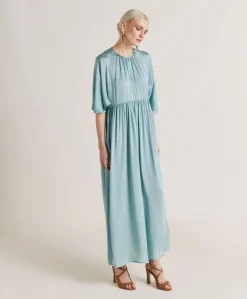 Discount Robe Ginevra En Soie Unie - Ceruleen Femmes Vêtements