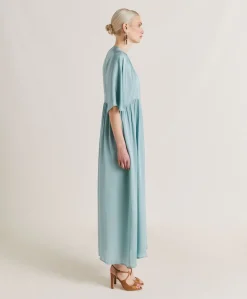 Discount Robe Ginevra En Soie Unie - Ceruleen Femmes Vêtements