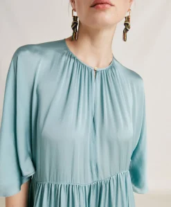 Discount Robe Ginevra En Soie Unie - Ceruleen Femmes Vêtements