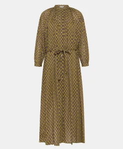 New Robe Goa En Voile De Coton Imprime - Petrole Femmes Vêtements