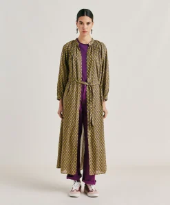 New Robe Goa En Voile De Coton Imprime - Petrole Femmes Vêtements