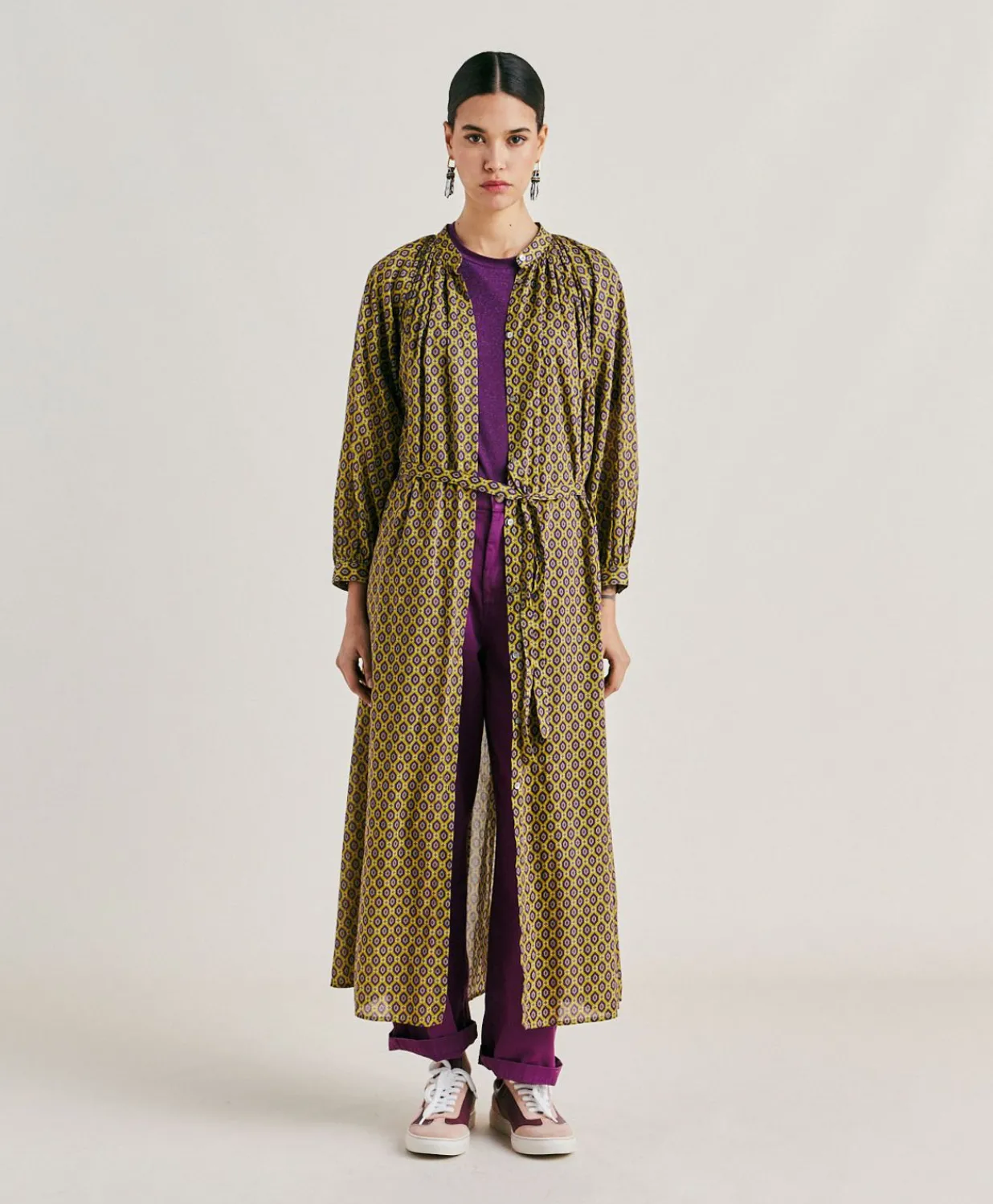 New Robe Goa En Voile De Coton Imprime - Petrole Femmes Vêtements