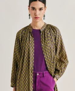 New Robe Goa En Voile De Coton Imprime - Petrole Femmes Vêtements