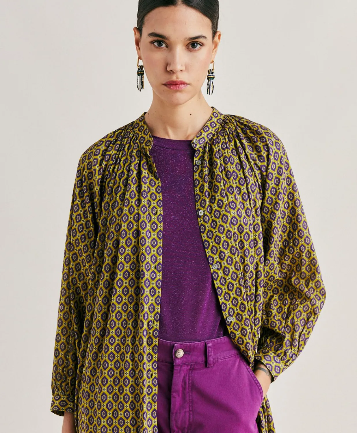 New Robe Goa En Voile De Coton Imprime - Petrole Femmes Vêtements
