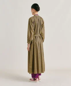 New Robe Goa En Voile De Coton Imprime - Petrole Femmes Vêtements