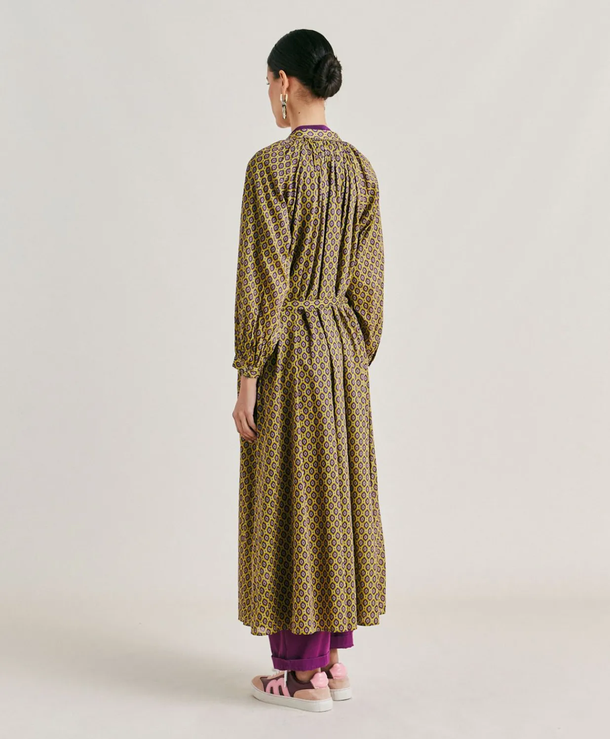 New Robe Goa En Voile De Coton Imprime - Petrole Femmes Vêtements