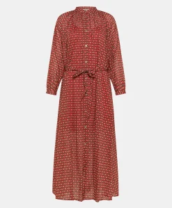 Discount Robe Goa En Voile De Coton Imprime - Rouge Femmes Vêtements